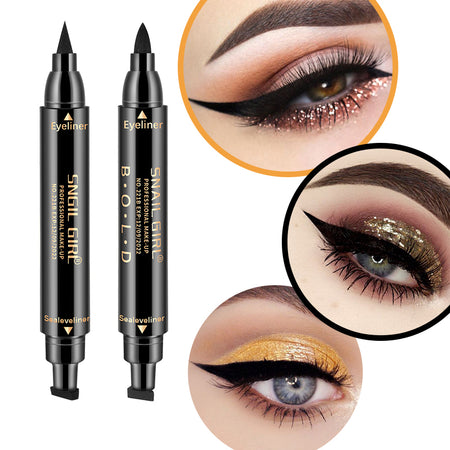 2 In 1 Liquid Eyeliner With Wing Stamp - Ebezzay